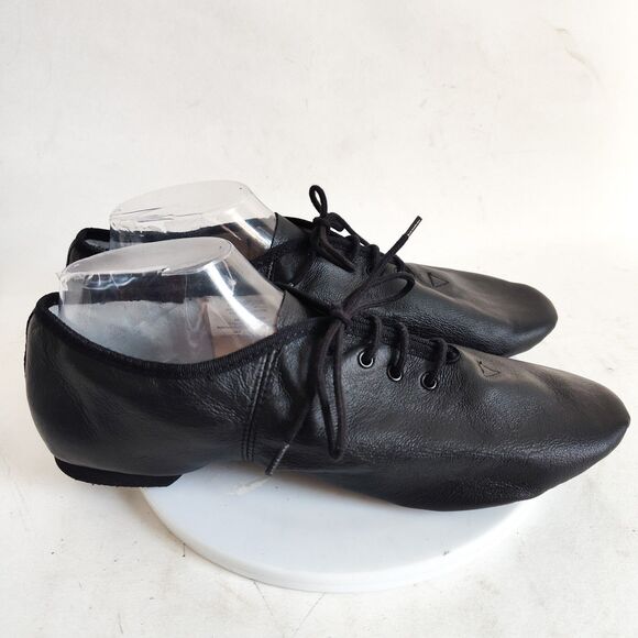 Revolution Dancewear Leather Jazz Boots Lace Up Flats Dance Shoes Size 11.5 - 12 - Picture 1 of 12